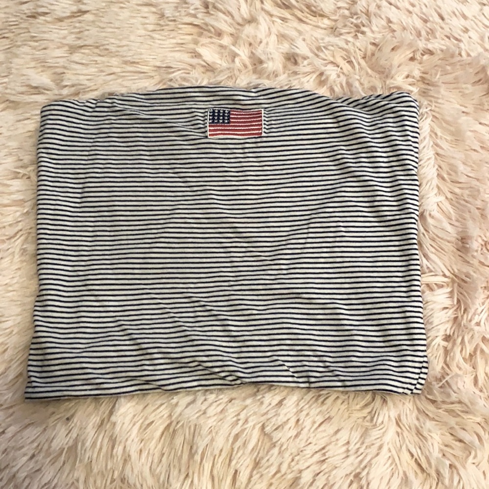 American Flag Striped Tube Top